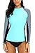 CharmLeaks Rash Guard Women Long Sleeve Swim Shirts UV 50+ Sun Protection Shirts