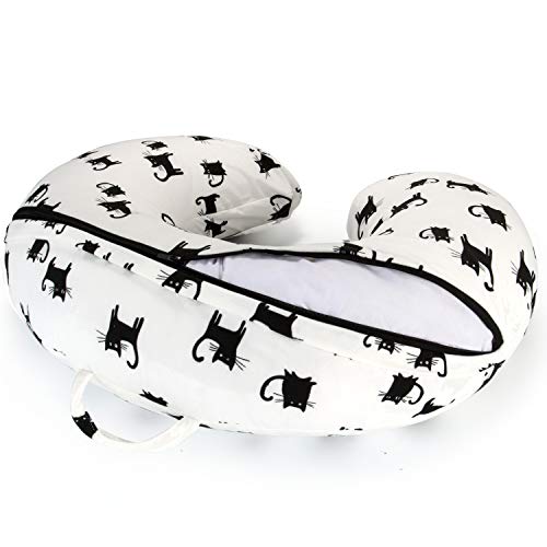 Nursing Pillow Covers- Nursing Pillow Slipcovers for Breastfeeding Moms,Ultra Soft Snug Fits On Infant Nursing Pillow,Cats Pattern