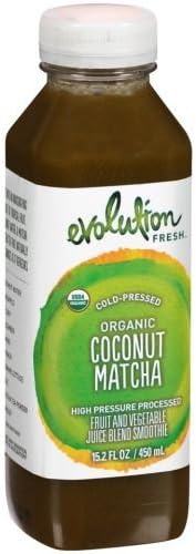 Evolution Fresh Organic Coconut Matcha Fruit and Vegetable Juice Blend Smoothie, 15.2 Fluid Ounce -- 6 per case.