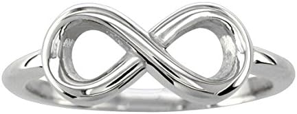 Personalized Infinity Rings in 14K White Gold size 4.5