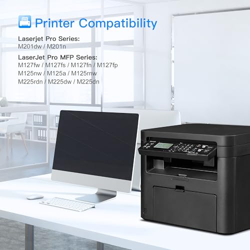 LxTek Compatible Toner Cartridges Replacement for HP 83A CF283A for LaserJet Pro M201dw M201n for MFP M225dn M225dw M125a M125rnw M125nw M127fn M127fp M127fs M127fw (Black, 2-Pack)