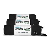 3 Pack of Jet Black Microfiber Golf Towels