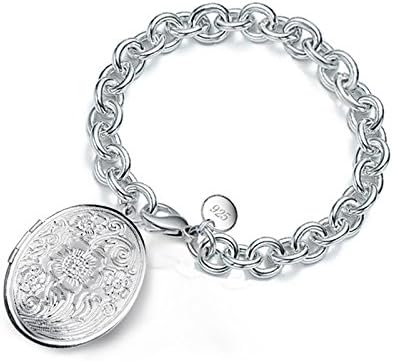 925 Silver Bracelet Locket for Photo Amulet Bracelet Gift Picture