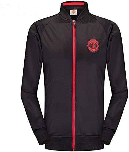 Men, Women, Kid Youth Manchester United Track suit Jacket Coat 2016/17 Season Color Red/Blue/Black by HonestBizT ... (Men Black, Men Medium)