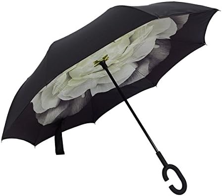 Inverted Umbrella, ELOVTOP Windproof Cars Double Layer Folding Reverse Umbrella