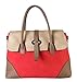 Diophy PU Leather Three Tone Zipper Closure Bayswater Womens Purse Shoulder Handbag CL-3501