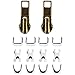 Aneco Zipper Repair Kit Zipper Replacement Pack Assorted Zipper Pulls with Organizing Boxes