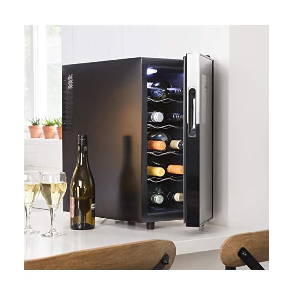 Koolatron-KWT10BN-Wine-Cooler-with-10-Bottle-Capacity-Vibration-Free-Thermoelectric-Cooling-Digital-Temperature-Controls-Black