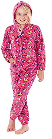 Selena Girl Kids Soft Fleece Hooded Zip Up Printed Onesie