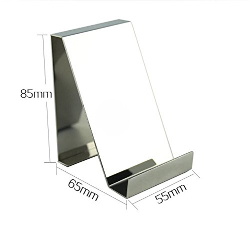 image for Chris-Wang 1Pc Mirror Finish Stainless Steel Office Desktop Name Card 