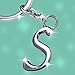 Stylish Letter S Simple Alphabet Key Ring Creative Packaging Design Box Z-339