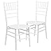 Flash Furniture 2 Pack HERCULES Series White Wood Chiavari Chair