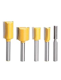 Bestgle Straight Dado - Juego de brocas fresadoras de madera de carburo para carpintería, vástago de 1 4 pulgadas