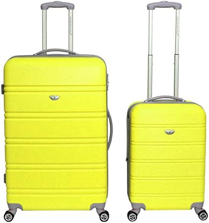 American Green Travel TSA Lock 2-Piece Hardside Spinner Luggage Set, Yellow