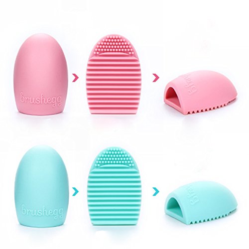 Tonsee Cosmetic Makeup Brush Finger Glove Silicone Hand Cleaning Tool (Green)