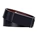 Vbiger Business Leather Belt for Men Matte Black Plaque Buckle (43.3 inches, Black)