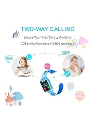 Reloj inteligente para niños, LBS GPS Tracker SOS, cámara táctil, juego de pantalla inteligente, actividades al aire libre, regalo de cumpleaños para niños de 3 a 12 años, s6 azul