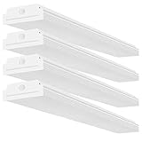 FaithSail 4FT LED Wraparound 40W Wrap Light, 4400lm, 4000K Neutral White, 4 Foot LED Shop Lights for Garage, 48 Inch LED Light Fixtures Ceiling Mount Office Light, Fluorescent Tube Replacement, 4 Pack