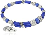Alex and Ani Women's Seabed Wrap Bracelet Navy/Silver One Size