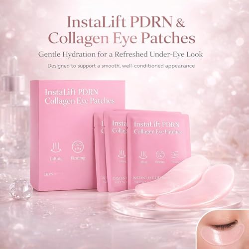 Nigwedete InstaLift PDRN & Bio-Collagen Eye Patches丨Instant Brightening & Firming丨Reduce Dark Circles, Puffiness & Wrinkles丨Niacinamide, Caffeine & Hyaluronic Acid丨Korean Eye Care Plan (8 Pairs)