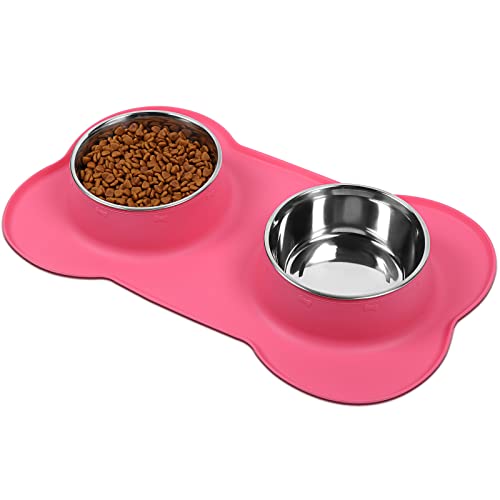 VIVAGLORY Dog Bowls, 28.5OZ Stainless Steel Water and Food Puppy Cat