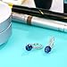 Caperci Sterling Silver Blue Sapphire Infinity Dangle Earrings for Women