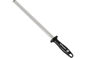 Diamond Honing Rod - 12 inch Sharpening Steel Knife Sharpener Knife Blade Sharpener, Professional Master Chef,Kitchen Knife, 