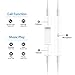 Earbuds Earphones Stereo Earphone Wired Noise Isolating Headphones with Mic and Remote Control for iPhone iPod iPad Samsung Android Smartphones Tablet Laptop 3.5mm [White] [2- PACK]