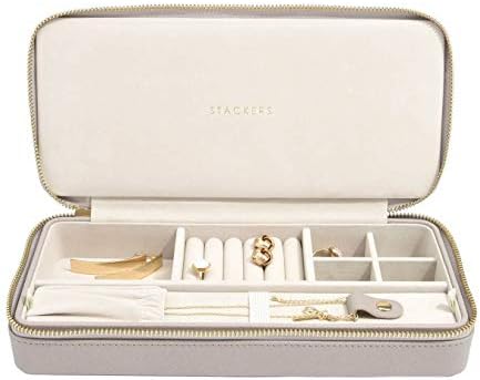STACKERS LONDON トラベルジュエリーボックス SLEEK/スタッカーズ Sleek Necklace Travel Jewellery Box (グレージュ)