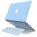 IBENZER Compatible with Old Version MacBook Air 13 Inch Case (2010-2017 Release). Models: A1466 / A1369, Plastic Hard Shell Case with Keyboard Cover for Mac Air 13,Airy Blue,MMA13ARBL+1