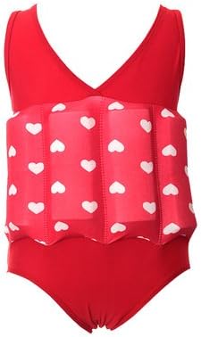 TeenMiro Kids Floatation Swimsuit Baby Swimwear Float Suit (Red, L-(2-3 Years))