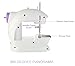 Mini Portable Sewing Machine Double Speed Control Double Thread Needle Electric Household Automatic Sewing Machine with Foot Pedal and Extension Table
