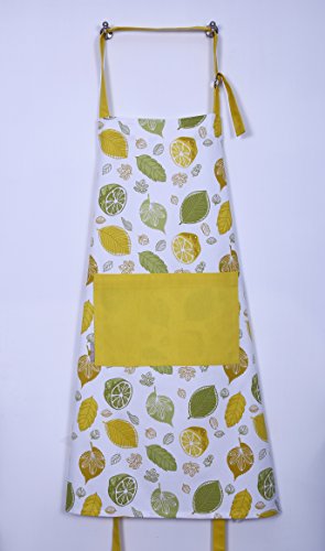Set of Apron, Oven Mitt, Pot Holder, Pair of Kitchen Towels in a Unique Citrus Splash Design, Made of 100% Cotton, Eco-Friendly & Safe, Value Pack and Ideal Gift Set, Kitchen Linen Set By CASA DECORS - Thumbnail 3