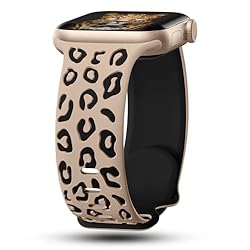 CreateGreat Sport Leopard Engraved Bands Compatible