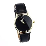 ETopstech Fashion Universal Leisure Sport Watches Leather Watches,Black,1pc
