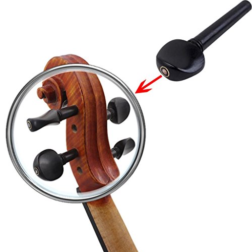 image for MagiDeal 1 Set/15pcs DIY Ebony 4/4 Scale Violin Replacement Accessory,