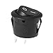 uxcell 10 Pcs Black Round Button SPST On/Off Rocker Switch AC 125V/12A 250VAC/10A