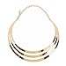 Gorgeous Metal Multi Layer Choker Bib Collar Necklace Jewelry (Gold) by Lovestore2555