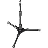 Triad-Orbit T1 Short Tripod Microphone Stand | Short tripod base with IO quick-change coupler and 5/8-inch head for amp micing, drum placement and beauty lights