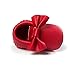 BENHERO Newborn Baby Boys Girls Soft Soled Tassel Bowknots Crib Infant Toddler Prewalker Moccasins Shoes（11cm, 0-6 Months Infant, 5107/Red