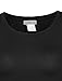 LE3NO Womens Fitted Long Sleeve Crop Top with Stretch, L3NWT1073_BLACK, Large