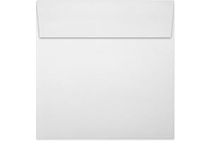 LUXPaper Square Invitation Envelopes | Peel & Press | 6 1/4" x 6 1/4" | Bright White | 70lb. Text | 50 Qty