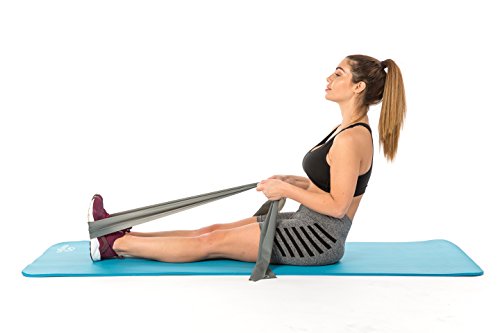 Meglio Latex Free Resistance Bands 7ft. Exercise Bands for Physical Therapy, Strength Training Workouts, Yoga, Pilates, Stretching. Range of Resistance Strengths & Exercise Guide Booklet Included