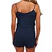 Dreamskull Women Summer Casual Spaghetti Strap Adjustable Waist Drawstring Short Jumpsuit Solid Cami Romper for Girl