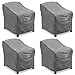 Vailge Patio Chair Covers, Lounge Deep Seat Cover, Heavy Duty and Waterproof Outdoor Lawn Patio Furniture Covers (4 Pack - Large, Grey)