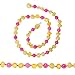 Baltic Amber Teething Necklace for Baby with Pink Agate - Natural Soothing, Teething Pain Relief With Raw Certified Amber - Safety Knotted - Highest Quality Jewelry for Your Kid (Pink - 12.5