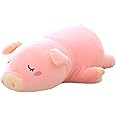 EHOTONG Pig Plush Pillow, Piggy Soft Hugging Pillow Funny Cute Pig Stuffed Animal Toys Christmas Birthday Girlfriend Gift, 18 inch