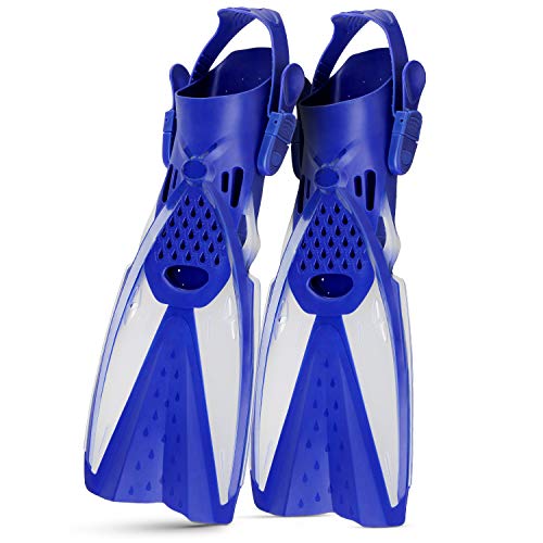 CAPAS Swim Fins, Snorkel Fins with Travel Size Short Fins for