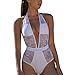 Lukitty Women's One Piece Push Up Halter Lace Bikini Swimsuit Swimwear Monokini