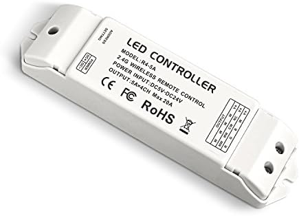 LEDBUY360 R4-5A CV Zone Receiving controller 2.4G Wireless LED Receiver Suitable for DX5, DX6, DX7, DX8, V1, V2, V3, V4, V5, V6, V7, V8, WiFi-104